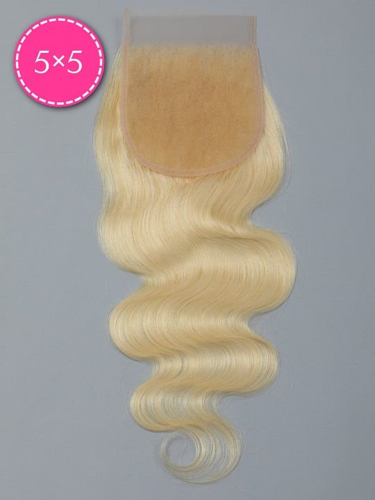 613 Blonde Hair 5x5 Body Wave Lace Closure